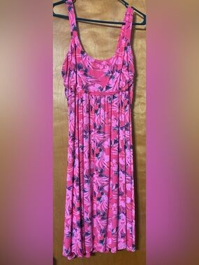 Pink Tropical Floral Maxi Dress